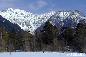 冬の穂高連峰