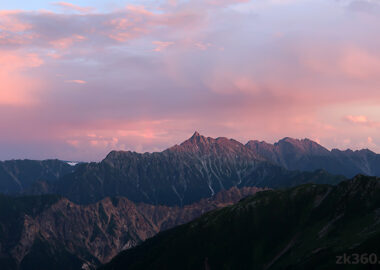Mt.Yari in evening.