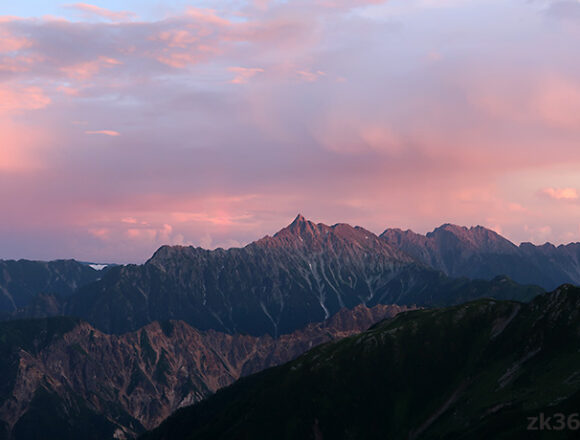 Mt.Yari in evening.
