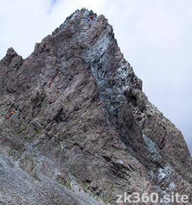The top of Mt. Yari.