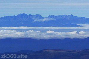 The ridgeline of Hotaka and Mt. Yari.