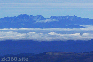 The ridgeline of Hotaka and Mt. Yari.